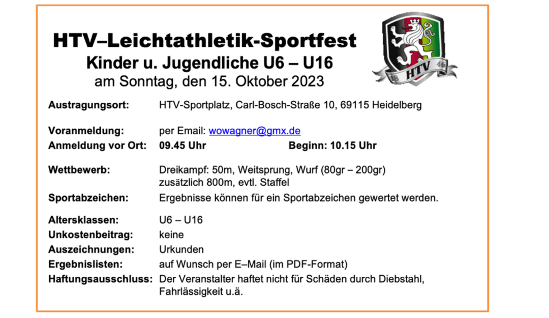 Leichtathletik-Sportfest Kinder-Jugendliche